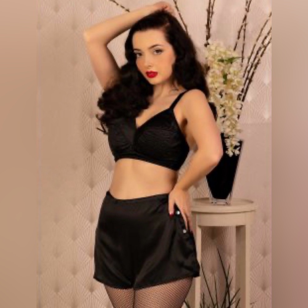 NWT What Katie Did French Knickers, Black size 14